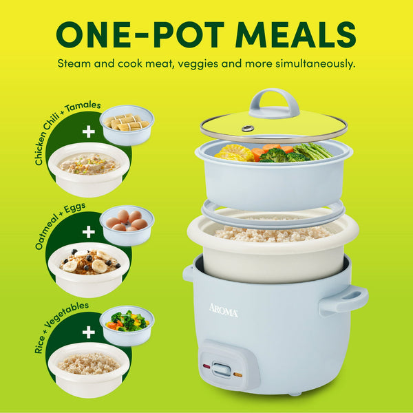 Aroma 4-Cup Rice Cooker & Food Steamer - Refurbished