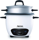 Aroma 6-Cup Pot-Style Rice Cooker & Food Steamer - Refurbished