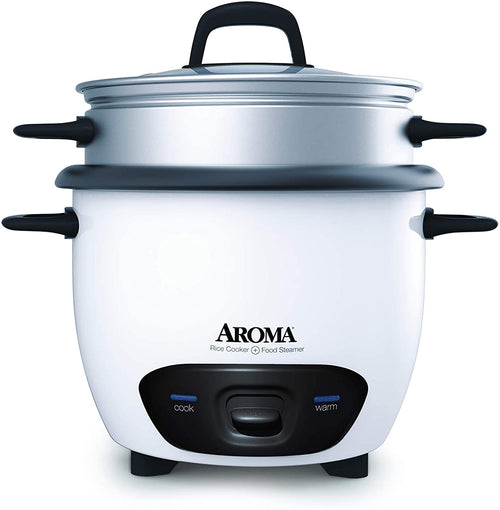 Aroma 6-Cup Pot-Style Rice Cooker & Food Steamer - Refurbished