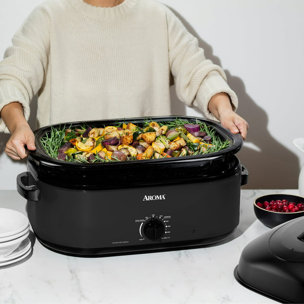 Aroma 18QT Electric Roaster Oven w/ High Dome Lid - Refurbished