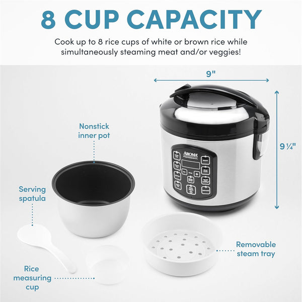Aroma Professional 8-Cup Multicooker - Refurbished