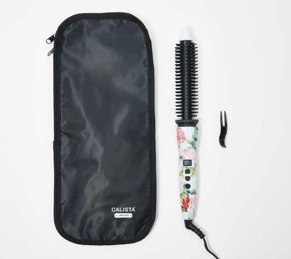 Calista Grip Heated Round Brush with Bag (Spring Floral) - Refurbished