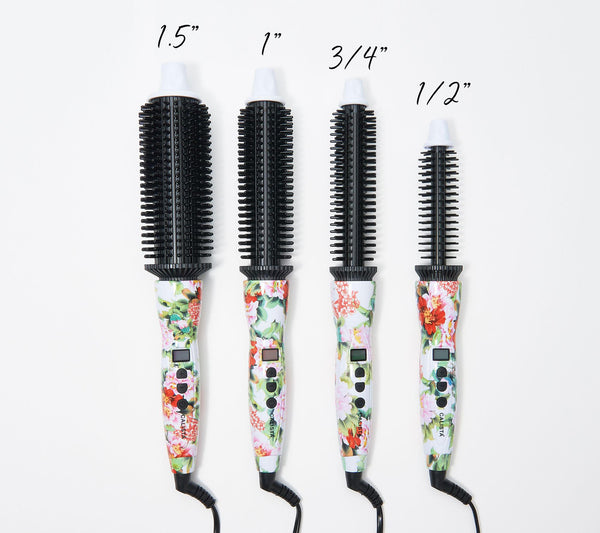 Calista Grip Heated Round Brush with Bag (Spring Floral) - Refurbished