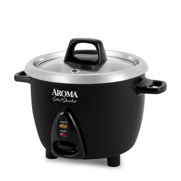 Aroma Select 6-Cup Rice Cooker & Warmer (Black) - Refurbished