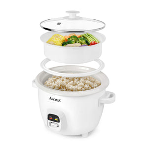 Aroma 20-Cup Rice Cooker & Food Steamer - Refurbished