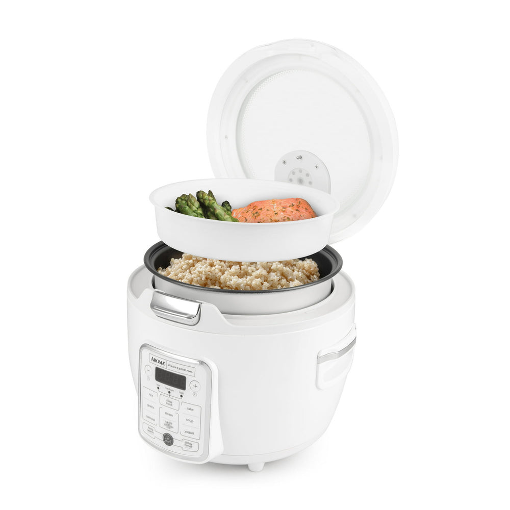 Aroma 20-Cup Electric Rice Cooker (White) - Refurbished