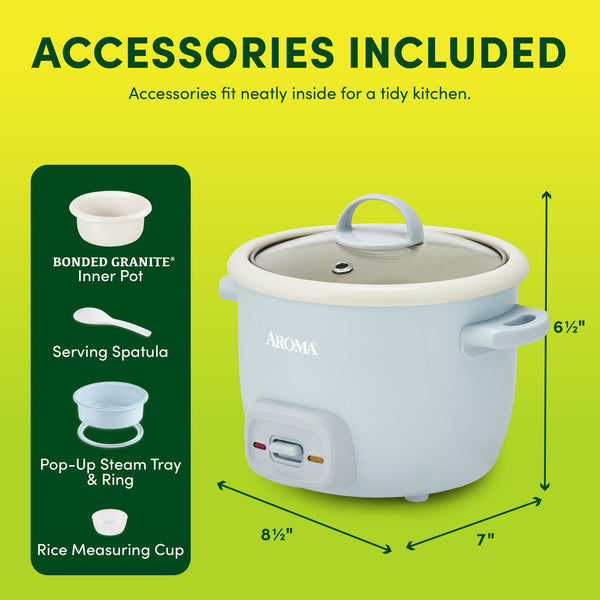 Aroma 4-Cup Rice Cooker & Food Steamer - Refurbished