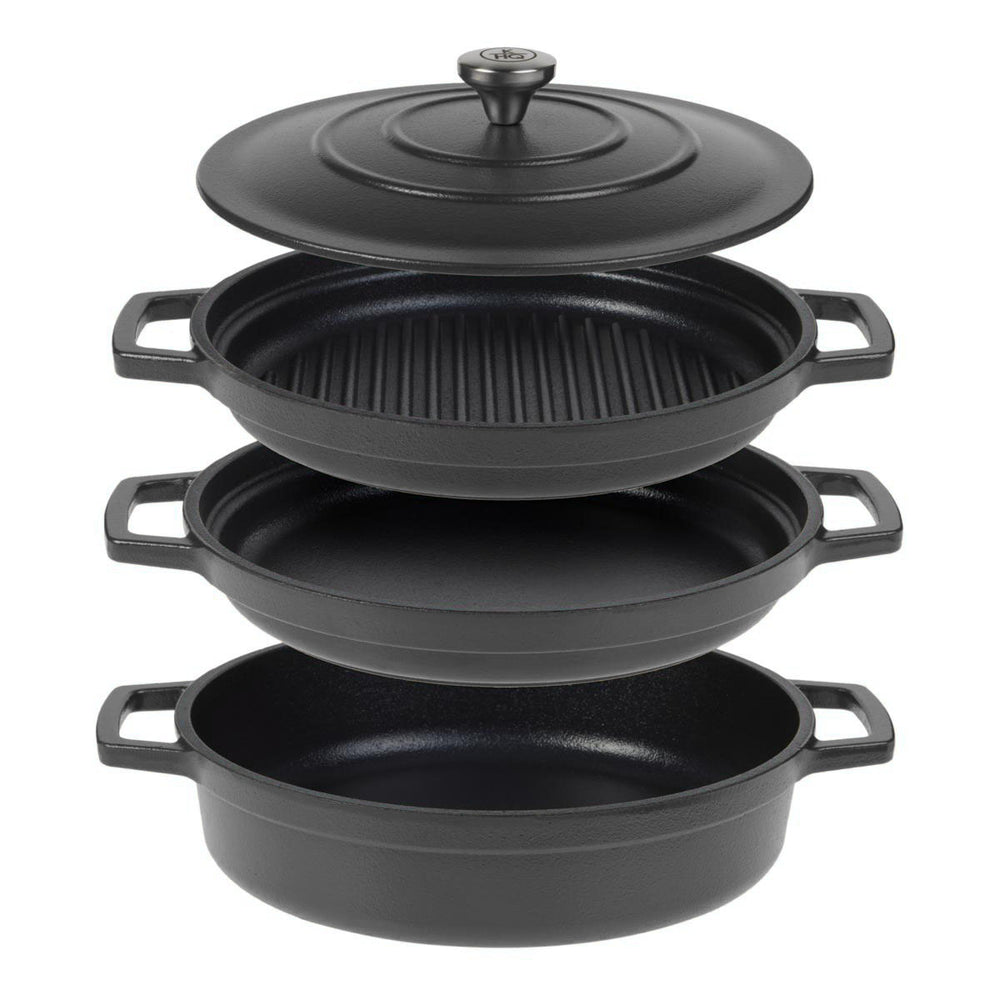 Kitchen HQ 4pc Cast Iron Cookware Set - Refurbished