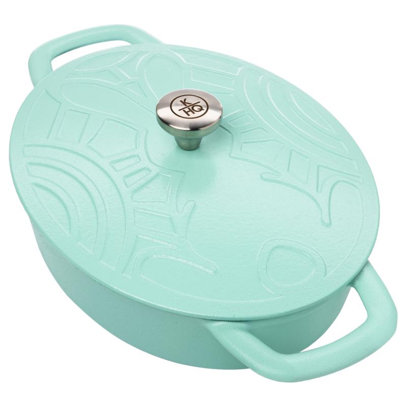 Kitchen HQ Spring Bunny Cast Iron Casserole - Refurbished